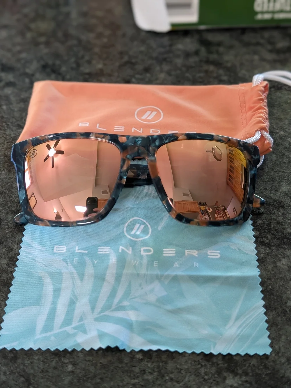Blenders Teal And Coral Sunglasses with Copper Mirror Lenses
